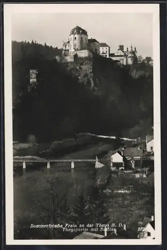 AK Frain an der Thaya, Thayapartie mit Schloss