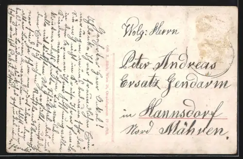 AK Frain an der Thaya, Frontalansicht vom Schloss