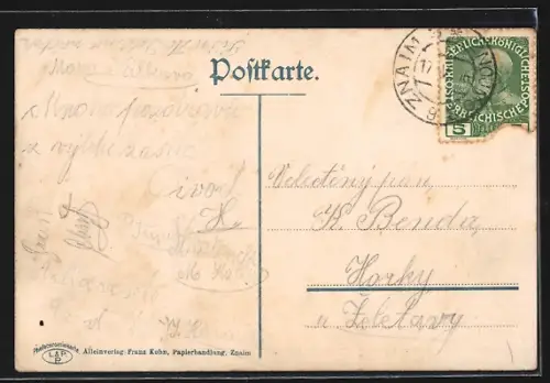 AK Znaim, Burg, Karolinenberg, Nicolaikirche