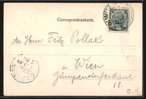 AK Olmütz, Oberring mit Säulen-Barockbau, Linie A - B