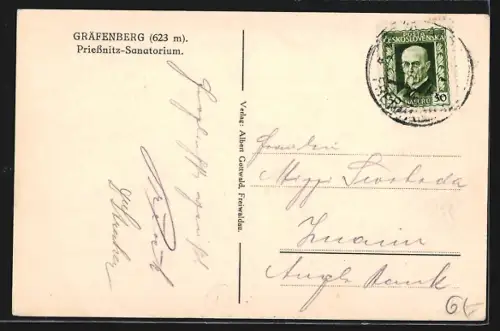AK Gräfenberg, Priessnitz-Sanatorium mit Anlagen