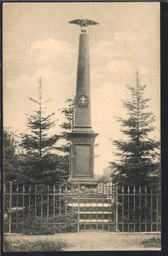 AK Königgrätz, Schlachtfeld, Hesser-Denkmal beim Holz-Walde