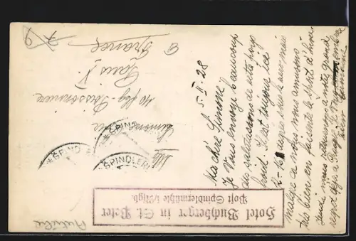 AK St. Peter /Riesengebirge, Ortsansicht im Winter