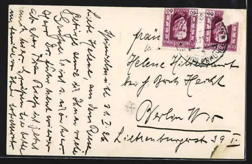 AK Spindlermühle /Riesengebirge, Totalansicht im Winter