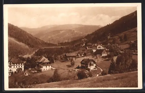 AK Spindlermühle /Riesengebirge, Ortsansicht mit Umgebung