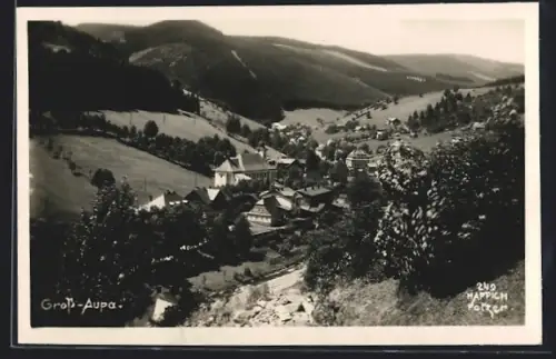 AK Gross-Aupa, Gesamtansicht aus der Vogelschau