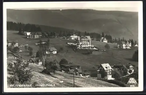 AK Spindelmühle /Riesengebirge, Ortsansicht von oben
