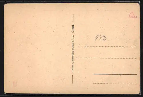 AK Johannisbad, Kurplatz aus der Vogelschau