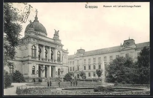 AK Troppau, Museum mit Lehrerbildungs-Anstalt