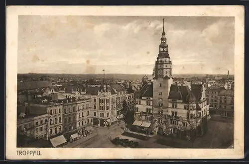 AK Troppau, Teulansicht mit Geschäften