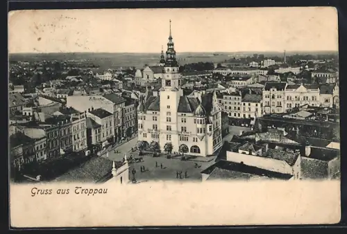 AK Troppau, Blick über die Dächer