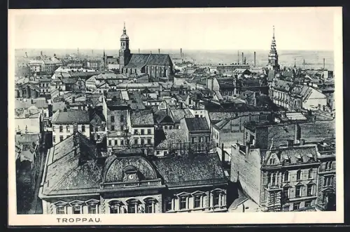 AK Troppau, Blick über die Dächer