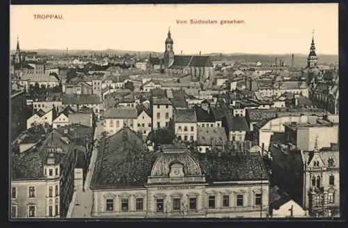 AK Troppau, Stadt von Südosten gesehen