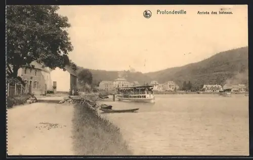 AK Profondeville, Arrivée des bateaux