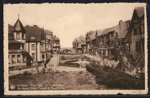 AK La Panne, Place Albert 1er et rue Bonzel