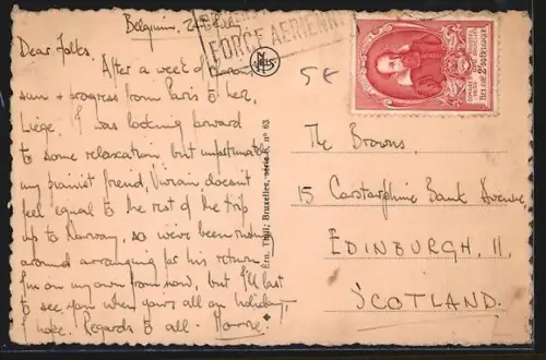 AK Liége, Entrée boulevard de la Sauvenière et Statue Grétry