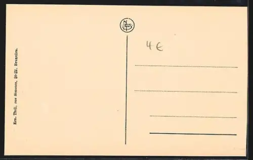 AK Bruxelles, Avenue Louise, Strassenbahn