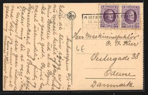 AK Anwerpen, De Keyserlei, Strassenbahnen