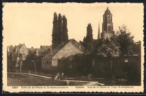 AK Lierre, Vue de la Nèthe et Tour St-Gommaire
