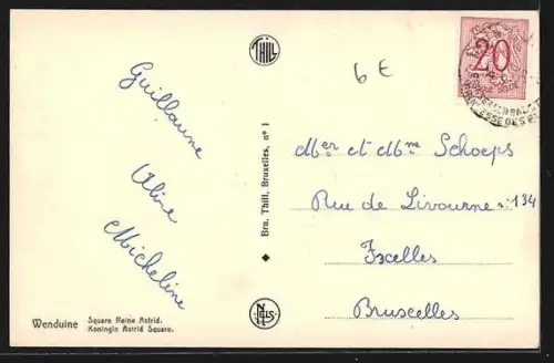 AK Wenduine, Square Reine Astrid