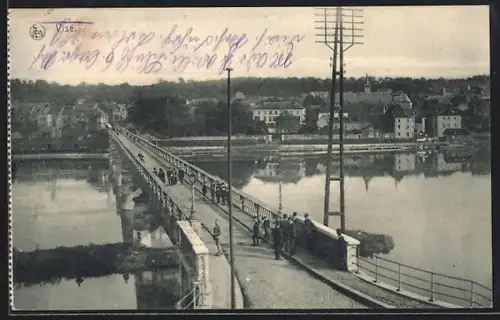 AK Visé, die Brücke über die Maas