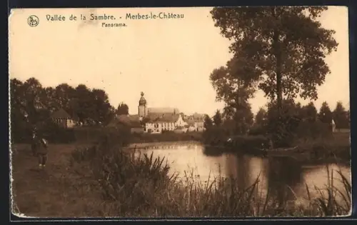 AK Merbes-le-Château, Panorama