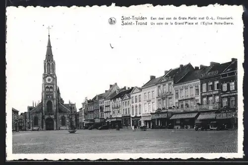 AK Saint-Trond, Un coin de la Grand`Place et l`Eglise Notre-Dame
