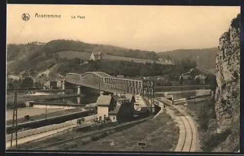AK Anseremme, Le Pont, Eisenbahnbrücke