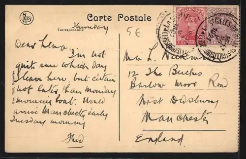 AK Bruxelles, Avenue Louise mit Strassenbahn