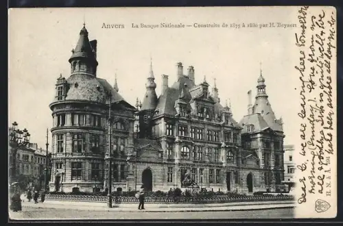 AK Anvers, La Banque Nationale, Construite de 1875 à 1880