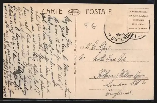 AK Ostende, Poste-centrale