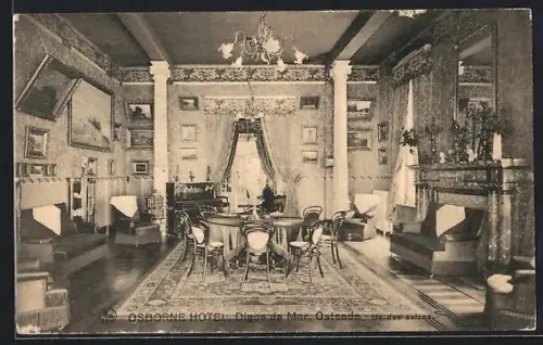 AK Ostende, Digue de Mer, Osborne Hotel, Un des salons