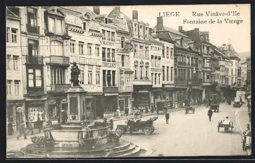 AK Liège, Rue Vinâve-d`Ile et Fontaine de la Vierge
