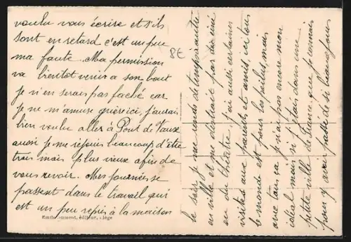 AK Liége, Pont des Arches, Strassenbahn