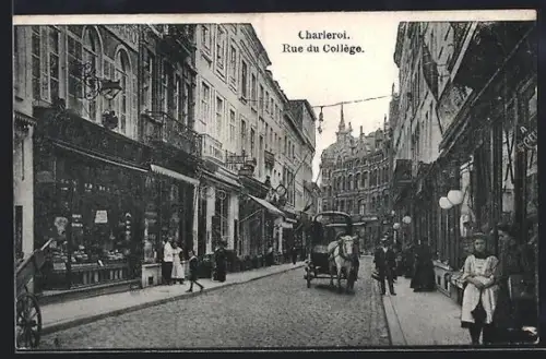 AK Charleroi, Rue du Collège, Strassenpartie