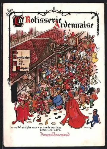 AK Bruxelles, La Rotisserie Ardennaise, 26 ruede malines