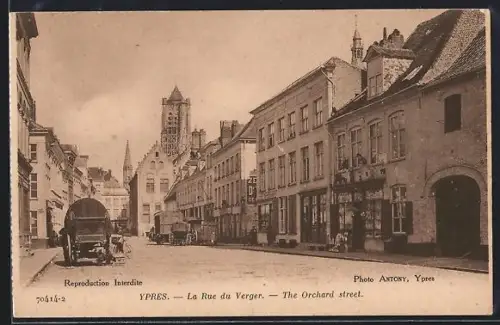 AK Ypres, La Rue du Verger, Strassenpartie