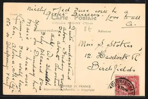 AK Ypres, la rue du Verger