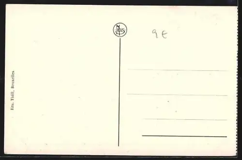 AK Mons, La rue d`Havré, Strassenpartie