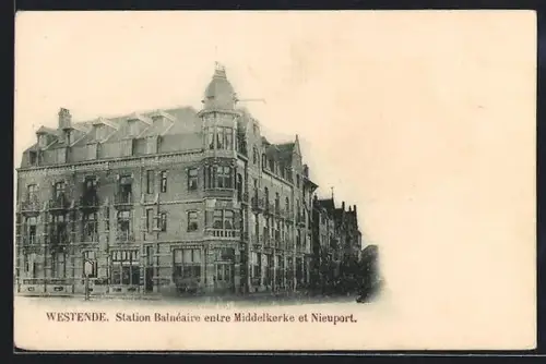 AK Westende, Station Balnéaire entre Middelkerke et Nieuport