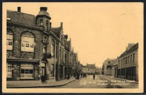 AK Furnes, Rue de la Panne, Strassenpartie