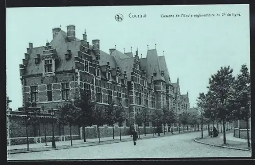 AK Courtrai, Caserne de l`ecole régimentaire du 2me de ligne