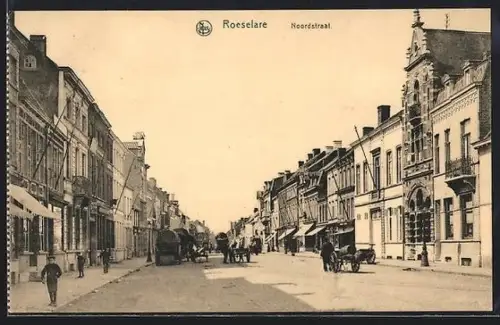 AK Roulers, Rue du Nord, Strassenansicht