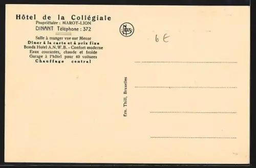 AK Dinant, Départ du Bateau Touristes et Rue Saxe