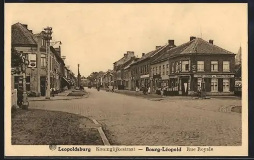 AK Bourg-Léopold, Rue Royale, Strassenpartie