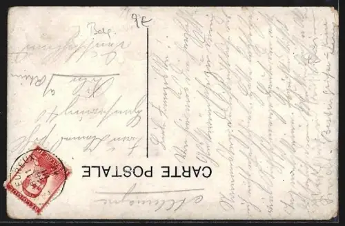 AK La Louvière, Rue du Commerce, Strassenpartie