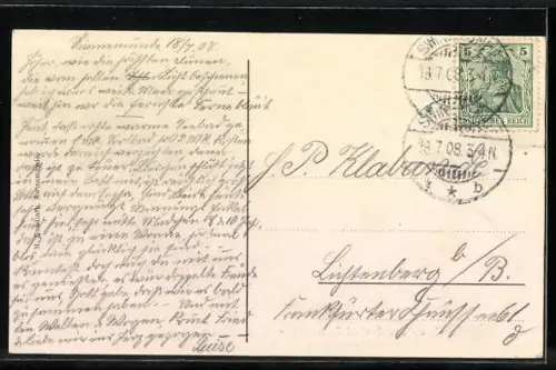 AK Swinemünde, Leuchtturm mit Osternothafen