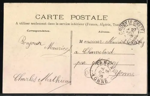 AK Sens, Le Côte d`Azur passant en gare de Sens