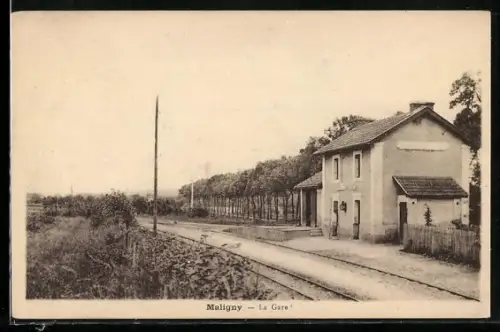 AK Maligny, La Gare