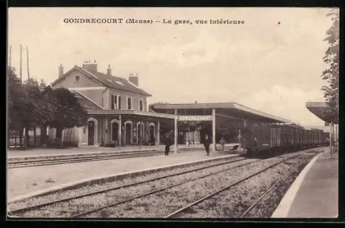 AK Gondrecourt /Meuse, La gare, vue intérieure